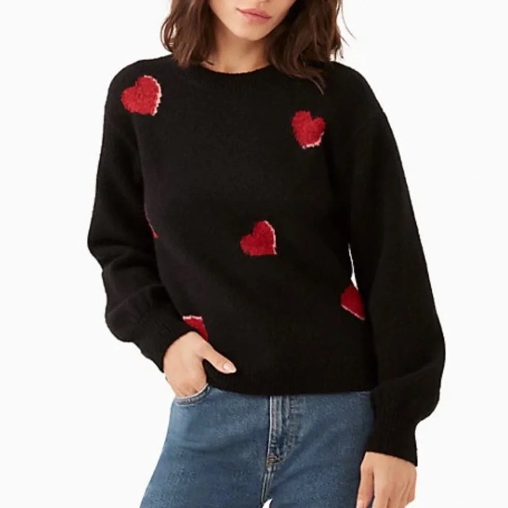 Kate Spade Heart Pop Wool blend Knit Sweater - Style K6671